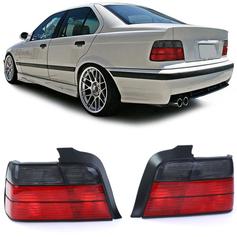 Feux arrière Rouge Noir pour BMW Série 3 E36 Berline de 90-99